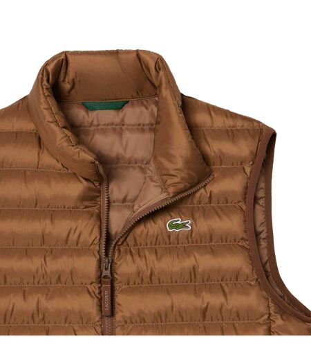 Doudoune Sans Manches Homme Marron Lacoste