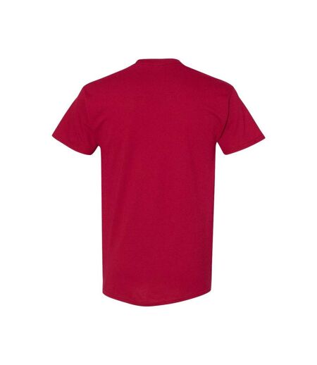 Mens Heavy Cotton T-shirt Cardinal Red Gildan
