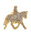 Glitz & Glam Horse Rider Tie Pin One Size Gold Silver Supreme-1