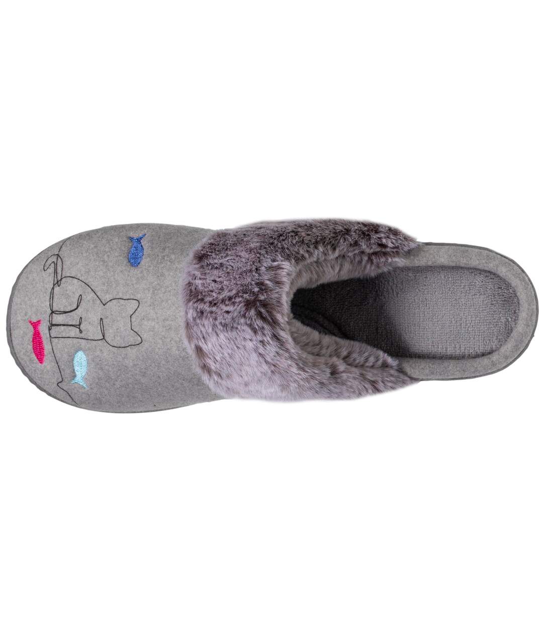 Isotoner Chaussons Mules femme ultra confortables et légers, mousse à mémoire de forme-2