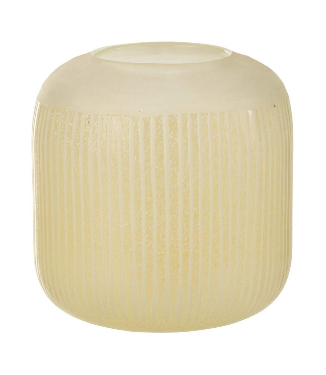 Vase Design en Verre Lignes Carla 16cm Jaune Clair-1