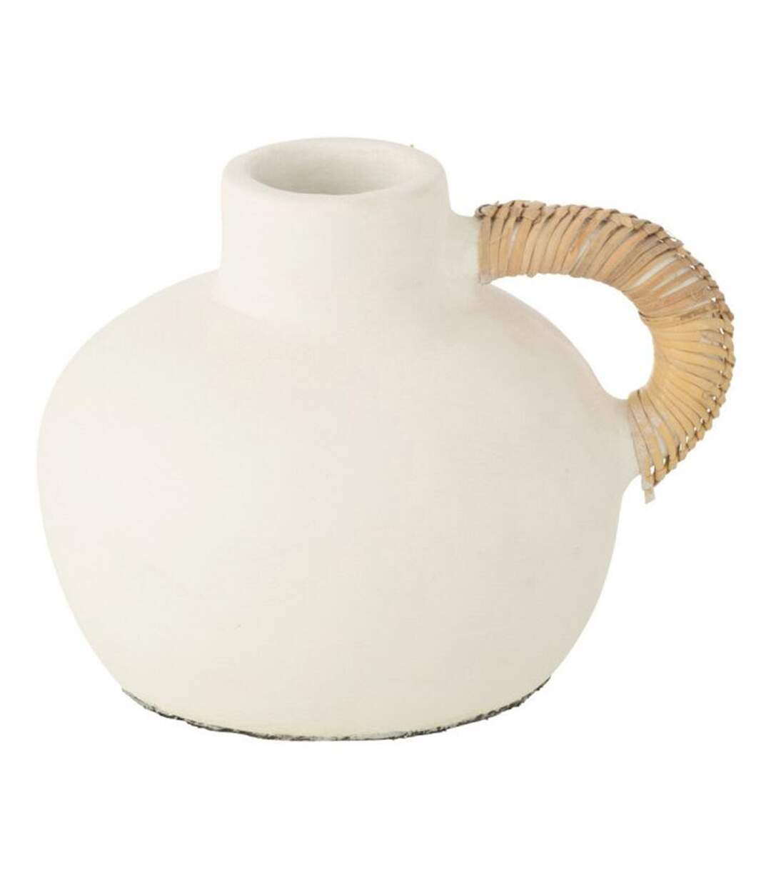 Vase Déco Léo 36cm Blanc & Naturel-1