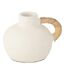 Vase Déco Léo 36cm Blanc & Naturel-1
