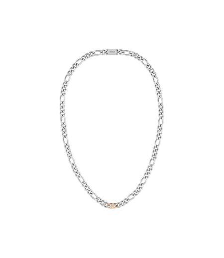 Figaro Gold Ion Plated Stainless Steel Necklace One Size Silver Rose Gold Boss