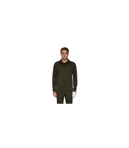 Mens Destry Zip Neck Sweatshirt Black Green J.Lindeberg