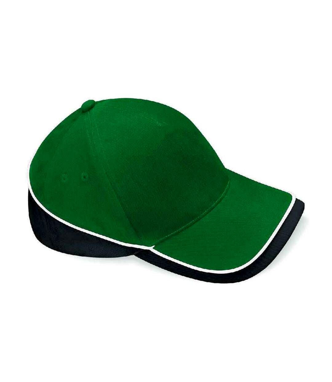 Casquette teamwear competition vert bouteille / noir / blanc Beechfield-1