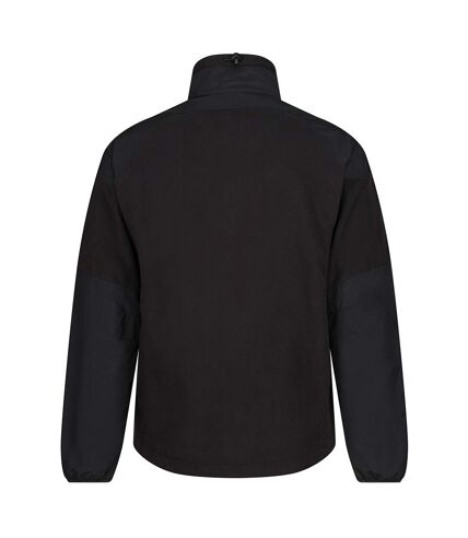 Regatta Mens Broadstone Showerproof Fleece Jacket (Black)