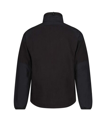 Regatta Mens Broadstone Showerproof Fleece Jacket (Black) - UTPC4684