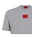 Mens Diragolino Chest Logo T-shirt Grey Hugo-4