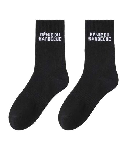 Chaussettes noires homme stella green génie du barbecue