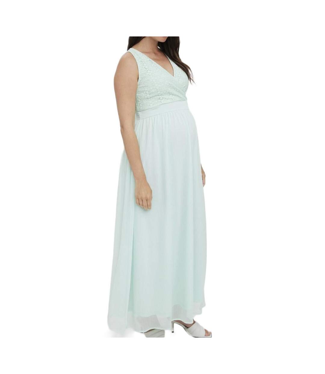 Robe Vert Pale Femme Vero Moda Marternity Ancle - L-1