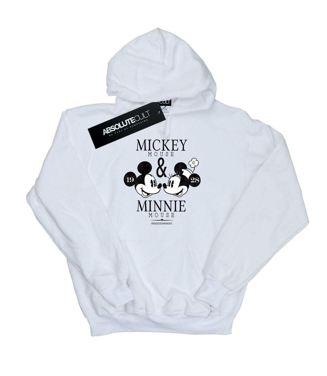 Disney - Sweat à capuche MICKEY AND MINNIE MOUSE MOUSECRUSH MONDAYS - Femme (Blanc) - UTBI10622-1