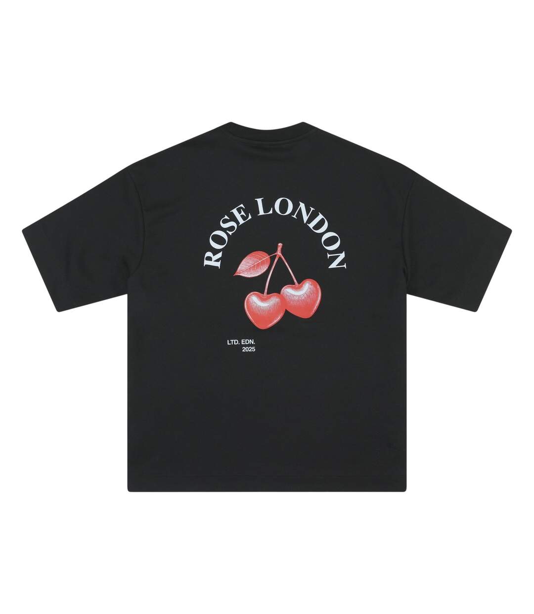 T-shirt Motif/style Cerise Homme Noir London-2