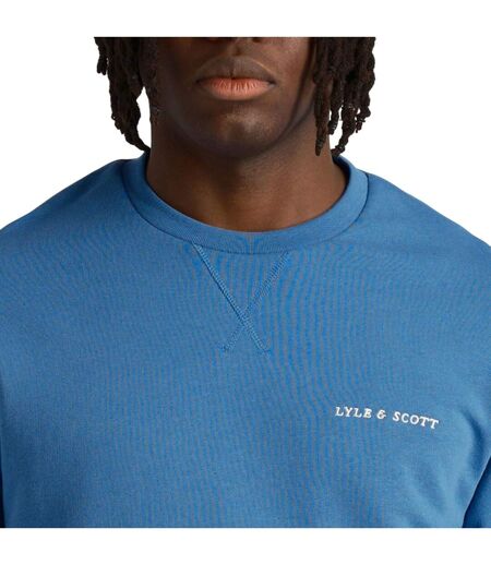 Sweat Motif Brodé Homme Bleu Lyle & Scott