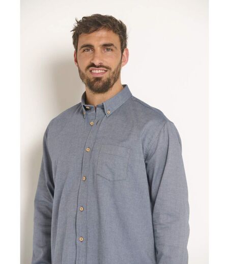 Chemise manches longues coton reliefé