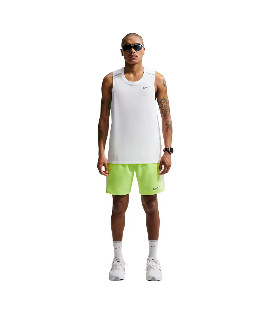 Mens Miler Tank Top White Nike-1