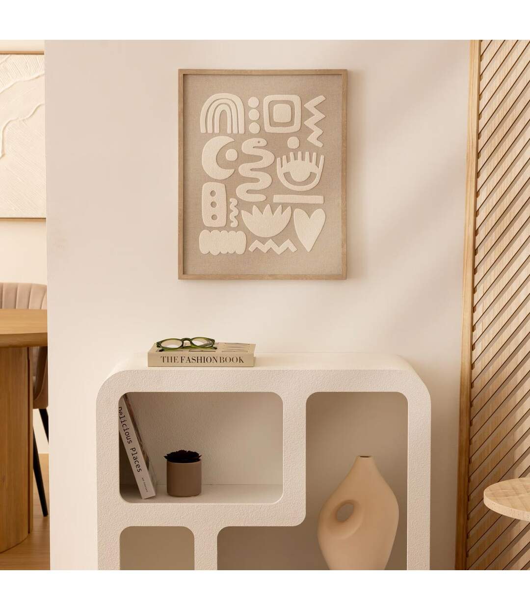 Décoration Murale en Relief Petra 50cm Beige-4