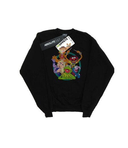 Disney Femmes/Ladies The Muppets Group Circle Sweatshirt (Noir) - UTBI31294