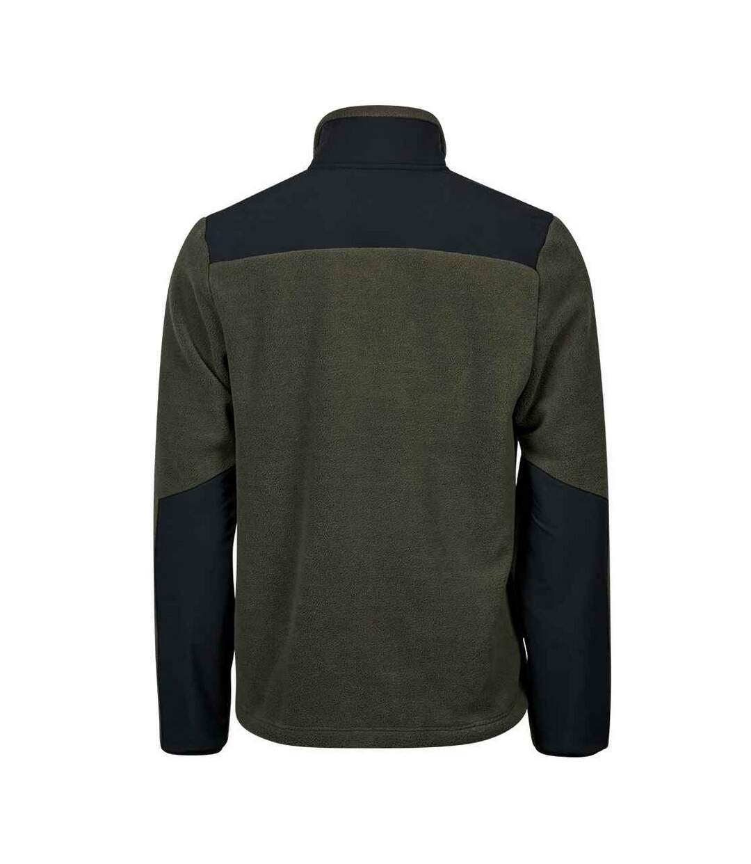 Mens Mountain Fleece Jacket Deep Green Black Tee Jays-2