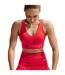 Womens/ladies Indy Plunge Sports Bra Crimson Red White Nike-4