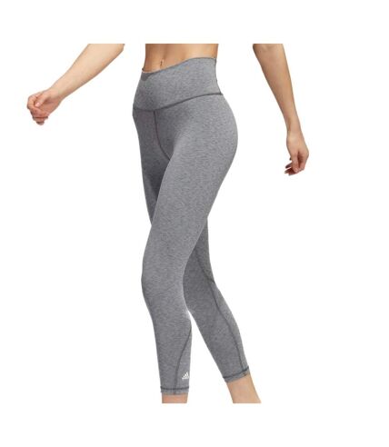 Legging Gris Clair Femme Adidas Optime - S