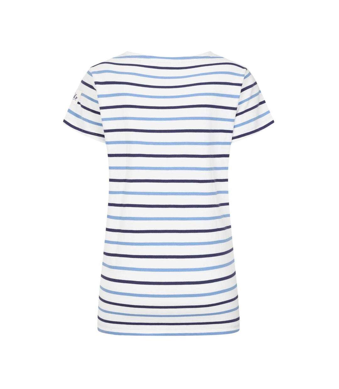 T-shirt Manches Courtes Motif/style Blocs De Couleurs En Rayures Breton Femme Bleu Lazy Jacks-2