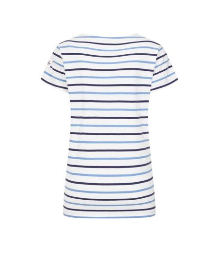 T-shirt Manches Courtes Motif/style Blocs De Couleurs En Rayures Breton Femme Bleu Lazy Jacks