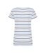 T-shirt Manches Courtes Motif/style Blocs De Couleurs En Rayures Breton Femme Bleu Lazy Jacks-2