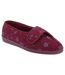 Comfylux Womens/Ladies Diana Floral Slippers (Wine) - UTDF506