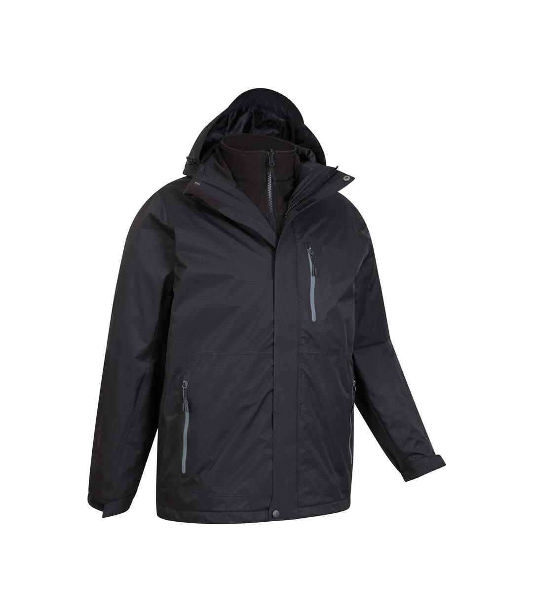 Veste imperméable 3 en 1 bracken extreme pour hommes noir Mountain Warehouse-4