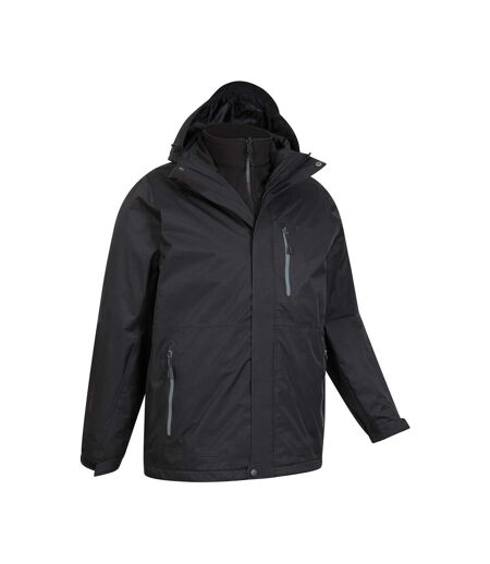 Veste imperméable 3 en 1 bracken extreme pour hommes noir Mountain Warehouse