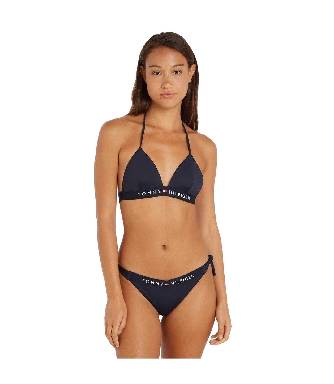Haut De Maillot De Bain Motif/style Triangle Femme Rose Foncé Violet Tommy Hilfiger-4