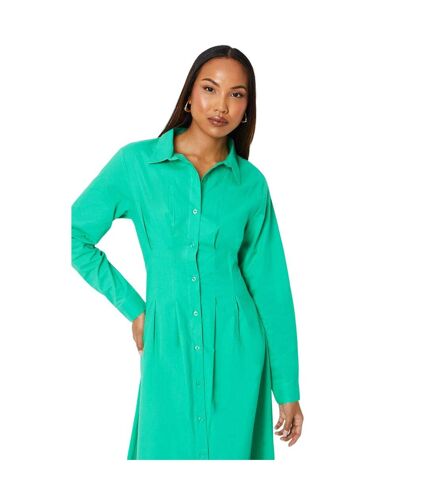 Womens/ladies waist detail shirt dress green Principles