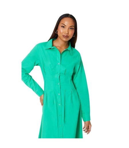 Womens/ladies waist detail shirt dress green Principles