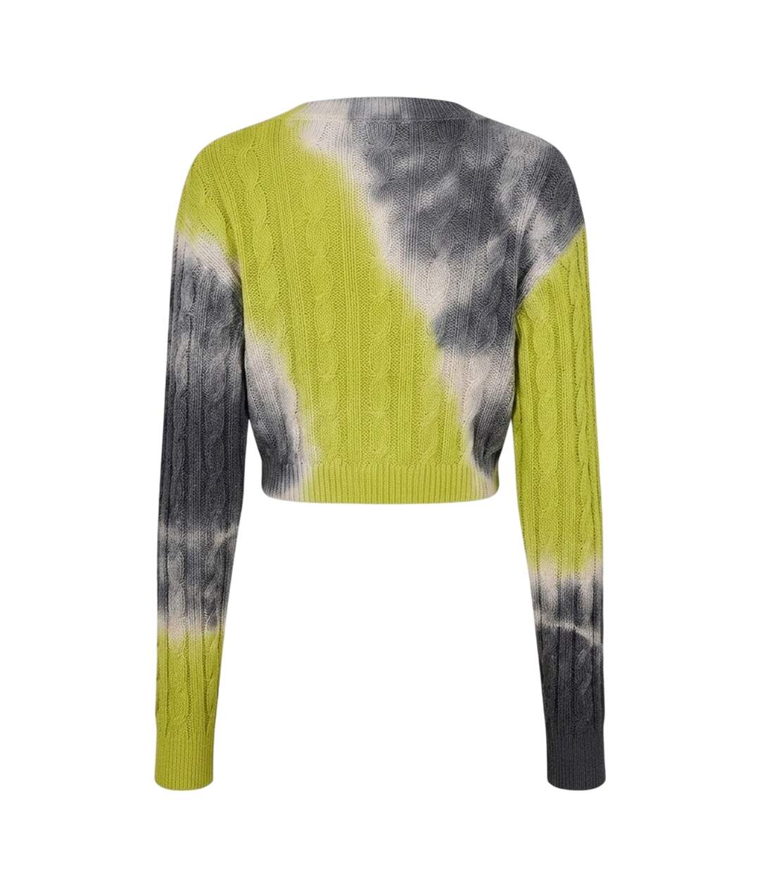 Sweat Court Motif/style Tie-dye Janel Femme Jaune Diesel-2