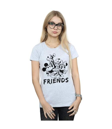 Disney T-shirt en coton Femme/Femme Mickey Mouse et ses amis (Gris sportif) - UTBI48741