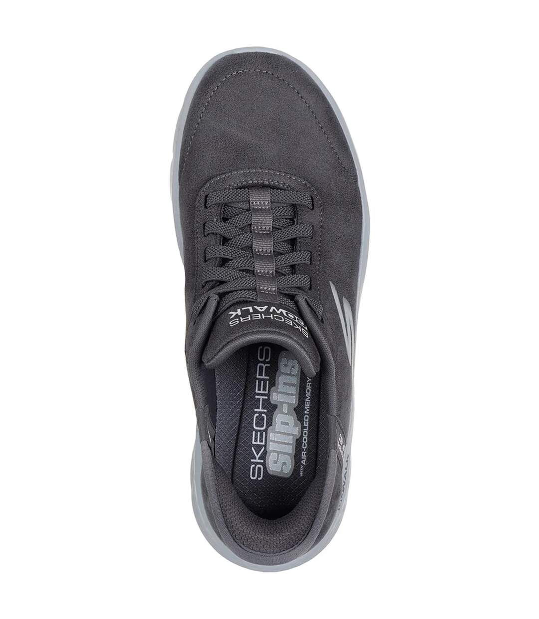 Womens/ladies go walk flex mali trainers charcoal Skechers-4