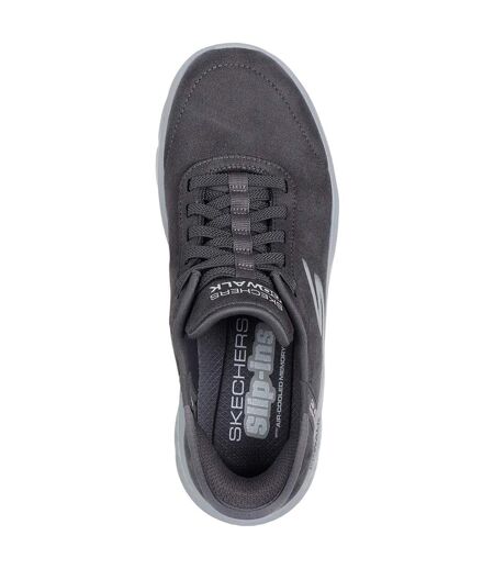Womens/ladies go walk flex mali trainers charcoal Skechers