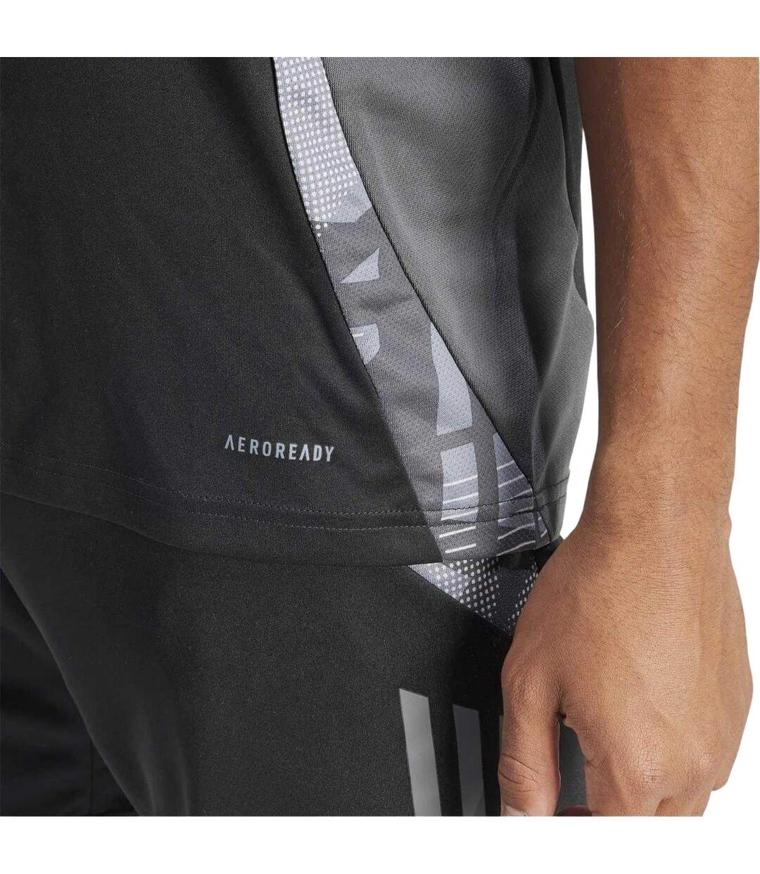 Mens Tiro 24 Competition Sleeveless Training Jersey Black Dark Grey Adidas-4