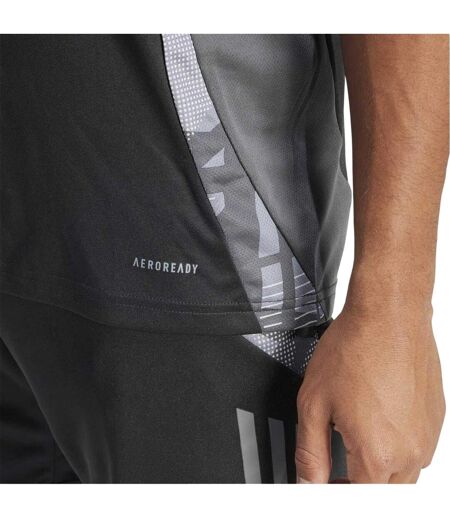 Mens Tiro 24 Competition Sleeveless Training Jersey Black Dark Grey Adidas