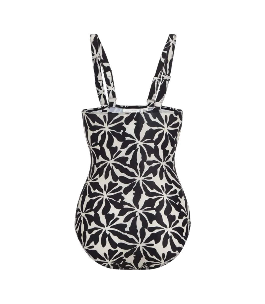Maillot De Bain 1 Pièce Motif/style Floral Abstrait Sakari Femme Noir Blanc Cassé Floral Regatta-2