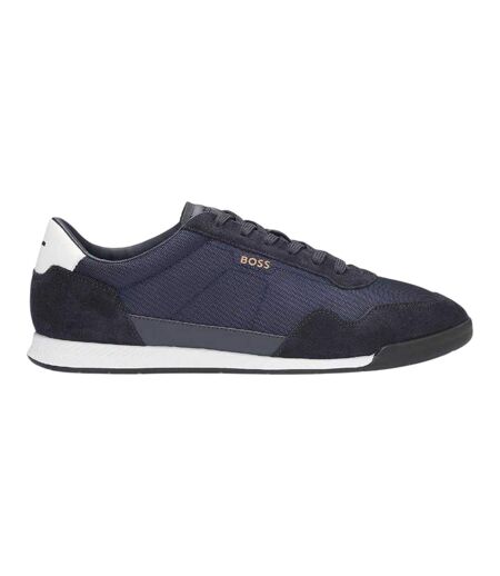 Mens Titanium Sl Suede Trainers Dark Blue Boss