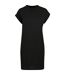 Womens/ladies Extended Shoulder Casual Dress Black Build Your Brand-1