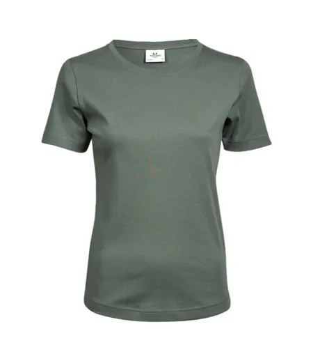 Womens/ladies Interlock T-shirt Leaf Green Tee Jays