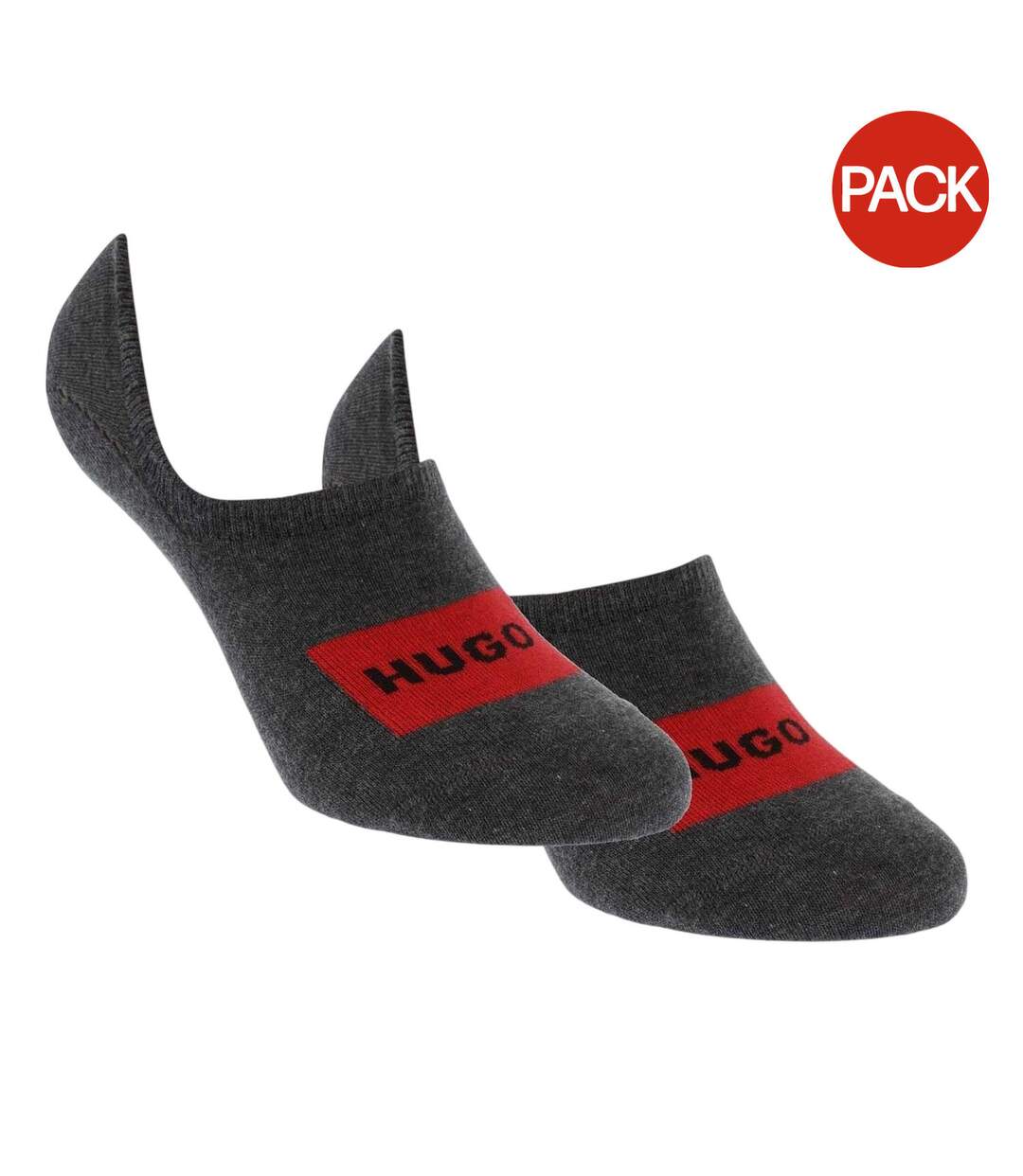 Lot De 2  Socquettes Discrètes Homme Gris Hugo-1