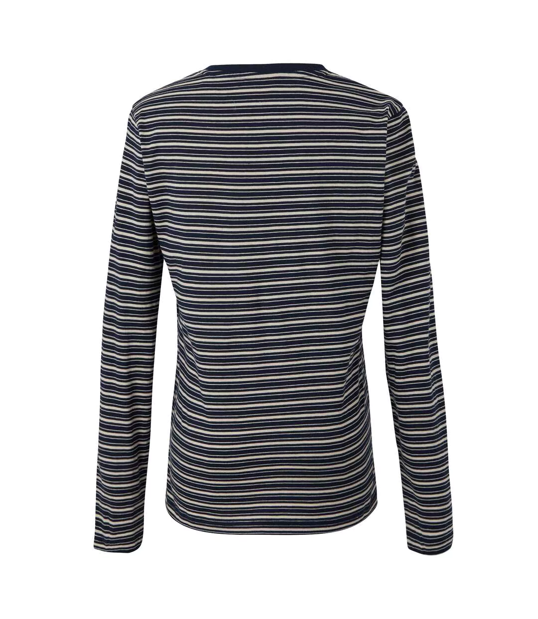 T-shirt Manches Longues Motif/style À Rayures Federica Femme Bleu Marine Vanille Clair Regatta-3