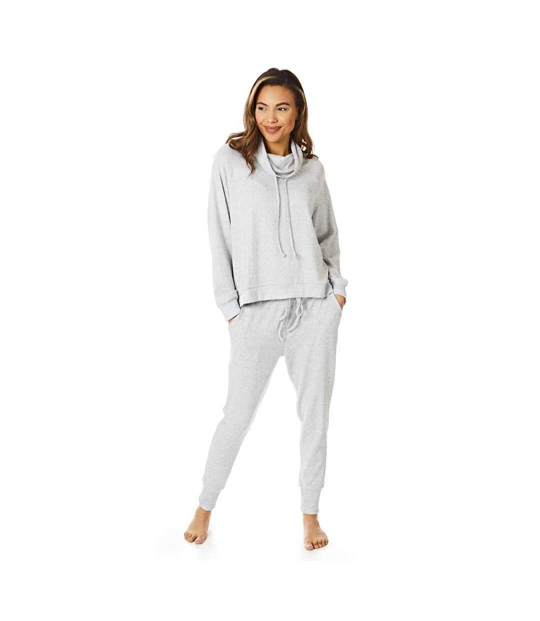 Womens/ladies pretty woman pyjama set grey Light And Shade-1