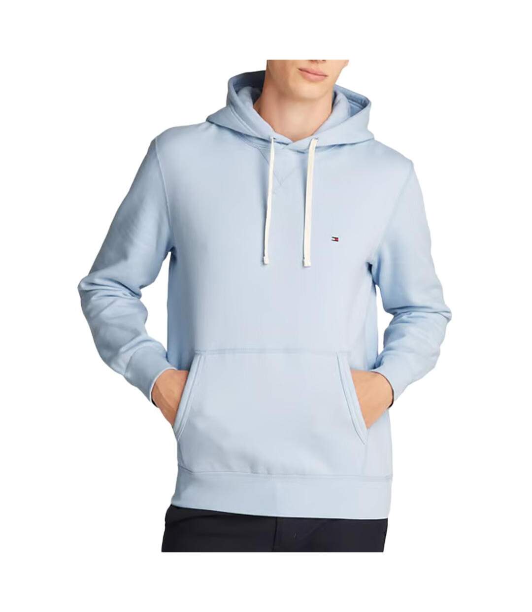 Sweat à capuche bleu homme tommy hilfiger seasonal fleece-1