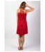 Robe courte casual chic SYLVIA imprimé floral rouge Coton Du Monde