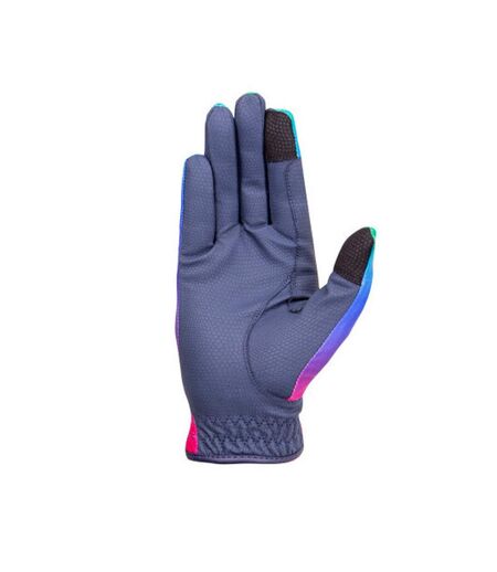 Hy Unisex Adult Ombre Riding Gloves (Navy/Vibrant Pink) - UTBZ4809